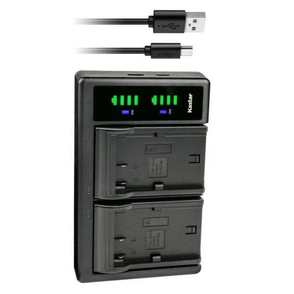 Carregador de Bateria digital duplo para Canon KASTAR CB-BP511