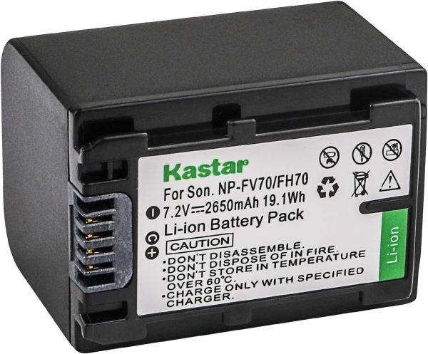 Bateria de alta capacidade para Sony KASTAR NP-FH70
