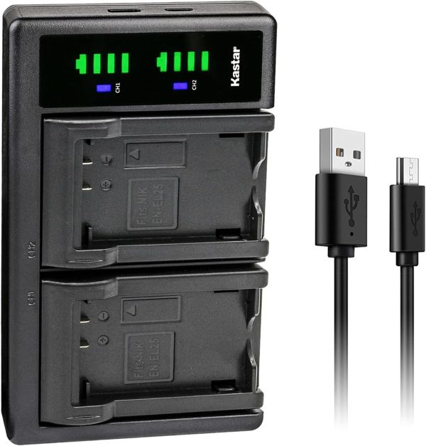 Carregador de bateria duplo para EN-EL25  KASTAR CB-ENEL25
