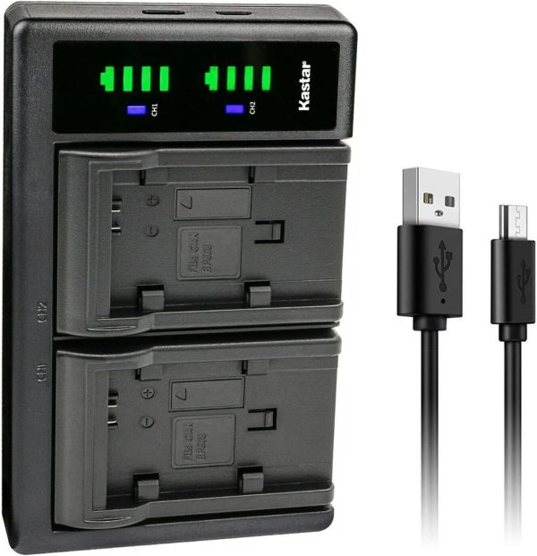 Carregador de Bateria digital duplo para Canon KASTAR CB-BP827