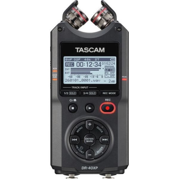 TASCAM DR-40XP Gravador de voz com slot Micro SD