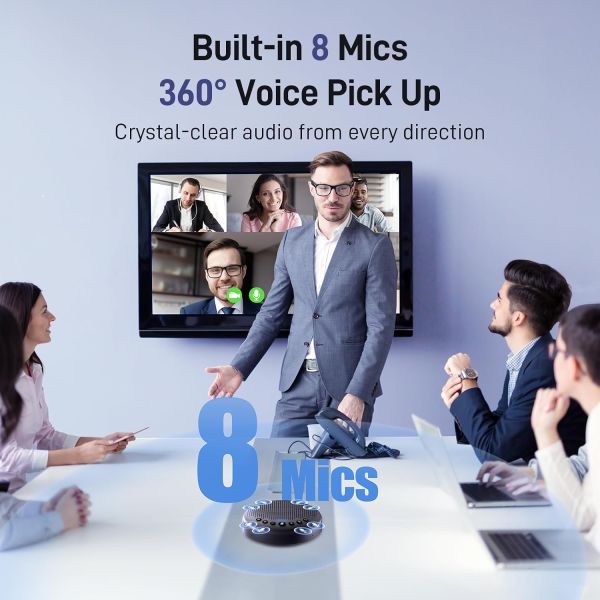 EMEET LUNA PLUS Microfone de mesa com bluetooth p/conferência viva-voz - foto 2