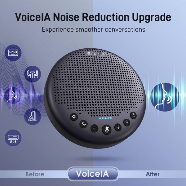 EMEET LUNA PLUS Microfone de mesa com bluetooth p/conferência viva-voz - foto 4