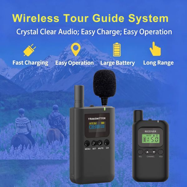 WHISPER WTG-TX Transmissor para sistema de visitação tourguide com mic - foto 4